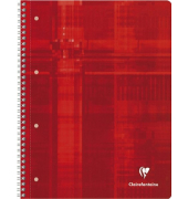 Collegeblock 68226C, kariert / kariert, A4, 90g, rot, 80 Blatt