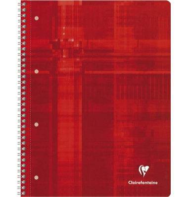 Collegeblock 68226C, kariert / kariert, A4, 90g, rot, 80 Blatt