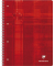 Collegeblock 68226C, kariert / kariert, A4, 90g, rot, 80 Blatt