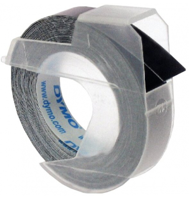 Prägeband 9mm/3m schwarz glänzend DYMO