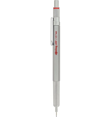 Rotring 600 Feinminenstift 0,7mm Das Original, silber.
