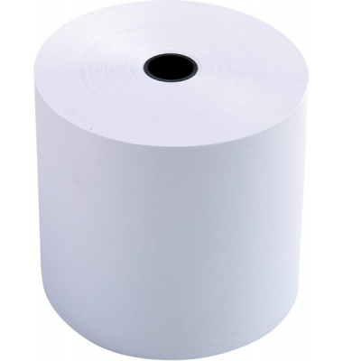 Addirolle 76 mm x 55 m, 1-lagig, weiß Durchmesser 80 mm, für Kassen