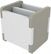 Unilux KUBE Stifthalter grau aus PET-Recyclingmaterial