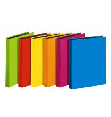 Ringbuch VELOCOLOR&reg; 1143300, A4 4 Ringe 25mm Ring-&Oslash; Karton farbig sortiert