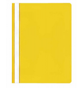 Schnellhefter VELOFORM 4748010, A4, gelb, Kunststoff, 80g, Vorderdeckel transparent