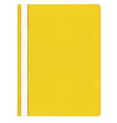 Schnellhefter VELOFORM 4748010, A4, gelb, Kunststoff, 80g, Vorderdeckel transparent
