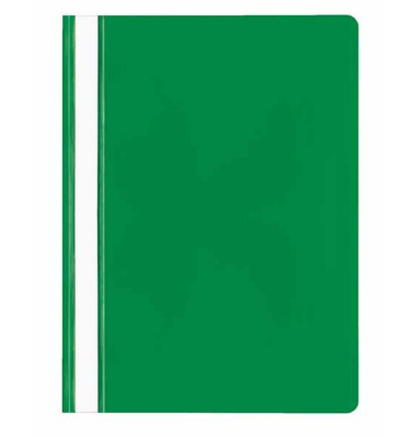 Schnellhefter VELOFORM 4748040, A4, dunkelgr&uuml;n, Kunststoff, 80g, Vorderdeckel transparent
