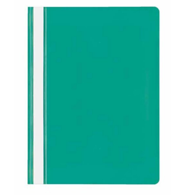 Schnellhefter VELOFORM 4748041, A4, hellgr&uuml;n, Kunststoff, 80g, Vorderdeckel transparent