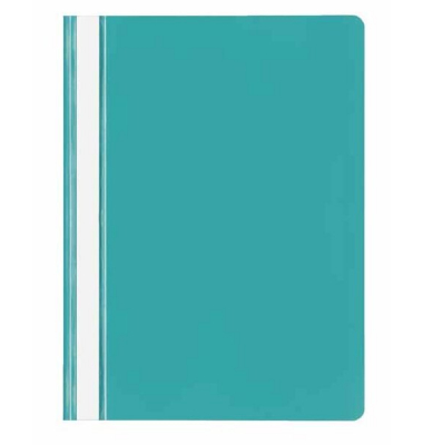 Schnellhefter VELOFORM 4748042, A4, t&uuml;rkis, Kunststoff, 80g, Vorderdeckel transparent