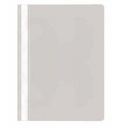 Schnellhefter VELOFORM 4748081, A4, grau, Kunststoff, 80g, Vorderdeckel transparent