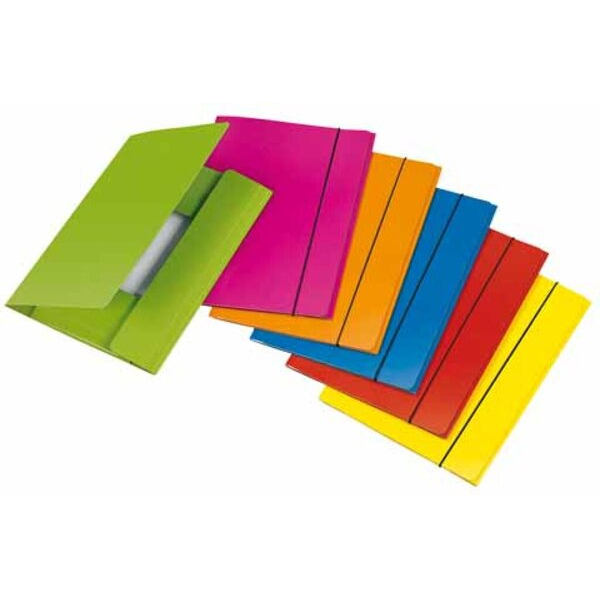 4000225007712 - Eckspannmappe VELOCOLOR® 4442300 A4 Karton glanzkaschiert 350g mit 3 Einschlagklappen 4000225007712 6 Stück