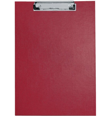 Klemmbrett 4814020 A4 rot Karton mit PVC-Überzug inkl Aufhängeöse 