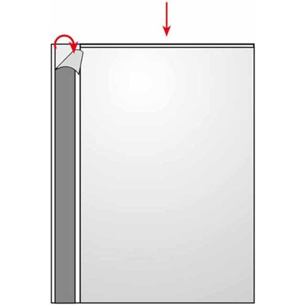4000225008856 - Prospekthüllen VELOCOLL 2245300 selbstklebender Heftrand A4 glasklar glatt oben offen 0075mm 4000225008856 10 Stück