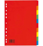 Kartonregister 4248700, 10-teilig blanko, A4, 175 g/m&sup2;, farbige Taben, 10-teilig