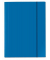 Eckspannmappe VELOCOLOR 4442351, A4 blau Karton glanzkaschiert 350g, f&uuml;r ca. 150 Blatt, mit 3 Einschlagklappen
