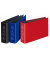 Bankordner VELOCOLOR&reg; 4169200, 1/3 A4 45mm schmal Karton vollfarbig sortiert (rot/blau/schwarz)