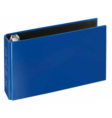 Bankordner VELOCOLOR® 4169250, 1/3 A4 45mm schmal Karton vollfarbig blau