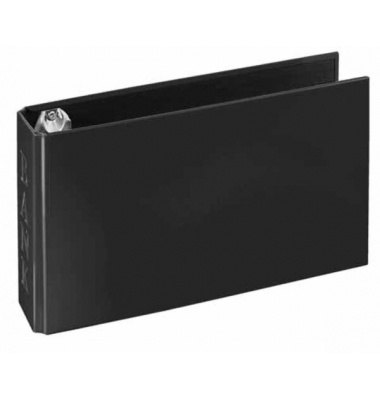 Bankordner VELOCOLOR® 4169280, 1/3 A4 45mm schmal Karton vollfarbig schwarz