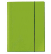 Eckspannmappe VELOCOLOR 4442341, A4 gr&uuml;n Karton glanzkaschiert 350g, f&uuml;r ca. 150 Blatt  (80 g/m&sup2;), mit 3 Einschlagklappen