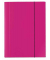 Eckspannmappe VELOCOLOR 4442371, A4 pink Karton glanzkaschiert 350g, f&uuml;r ca. 150 Blatt  (80 g/m&sup2;), mit 3 Einschlagklappen