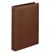 Ringbuch Exquisit ohne 5143760, A4 4 Ringe 25mm Ring-Ø Weichfolie, mit Pappe verstärkt braun