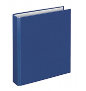 Ringbuch Basic 1151050, A5 2 Ringe 25mm Ring-Ø Karton/Polypropylen blau