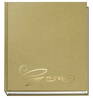 Gästebuch gold Classic,144S 205x240 m. Farbpräg.