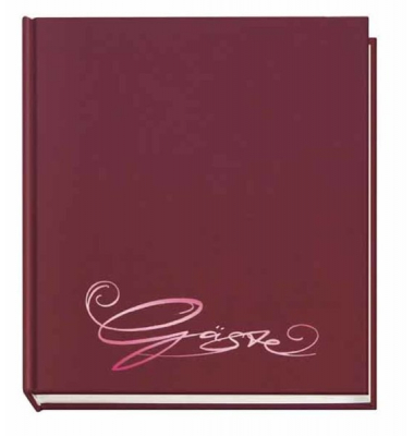 Gästebuch aubergine 205x240 m. Farbpräg.