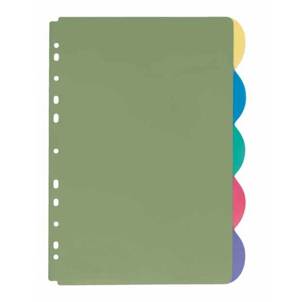 Veloflex Kunststoffregister 4245800, 5-teilig blanko, A4, farbige Taben, 5-teilig 4000225033445 Veloflex 25 Stück