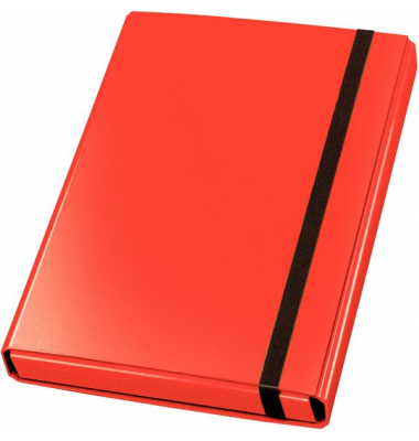 Heftbox VELOCOLOR&reg; 4443321, A4 hellrot, 4cm F&uuml;llh&ouml;he, Karton glanzkaschiert
