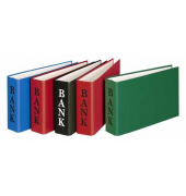 Bankordner VELOCOLOR® 4168310, 1/3 A4 45mm schmal Karton vollfarbig sortiert (rot/grün/blau/schwarz)