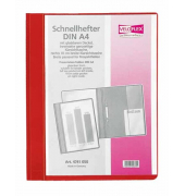 Schnellhefter VELOFORM 4741021, A4+, rot, Kunststoff, 80g, Vorderdeckel transparent