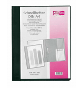 Schnellhefter VELOFORM 4741080, A4+, schwarz, Kunststoff, 80g, Vorderdeckel transparent