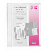 Schnellhefter VELOFORM 4741090, A4+, wei&szlig;, Kunststoff, 80g, Vorderdeckel transparent