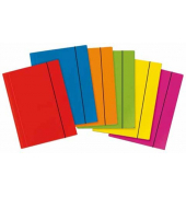 Eckspannmappe VELOCOLOR 4432300, A3 sortiert (gelb/hellrot/orange/hellgr&uuml;n/hellblau/pink) Karton glanzkaschiert 350g, mit 3 Eins