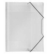 Eckspannmappe Crystal 4442290, A4 farblos-transparent Kunststoff, f&uuml;r ca. 150 Blatt  (80 g/m&sup2;), mit 3 Einschlagklappen