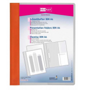 Schnellhefter VELOFORM 4741030, A4+, orange, Kunststoff, 80g, Vorderdeckel transparent