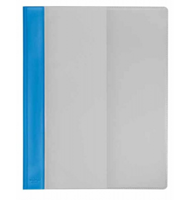 Schnellhefter VELOFORM 4741052, A4+, hellblau, Kunststoff, 80g, Vorderdeckel transparent