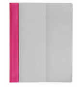 Schnellhefter VELOFORM 4741070, A4+, pink, Kunststoff, 80g, Vorderdeckel transparent