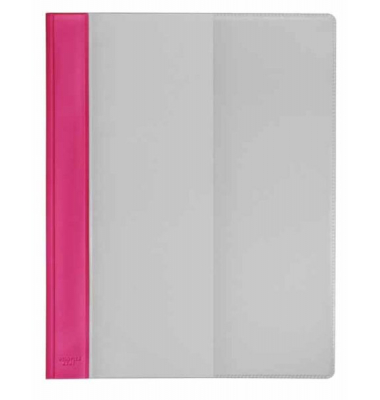 Schnellhefter VELOFORM 4741070, A4+, pink, Kunststoff, 80g, Vorderdeckel transparent