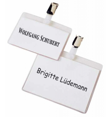 Namenschilder105 x 74 mm, Clip