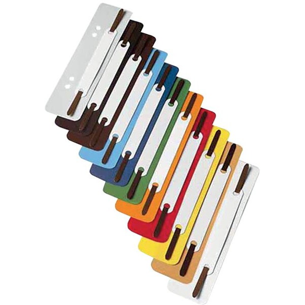 4000225061257 - Heftstreifen kurz 2005000 34x15cm (BxL) Kunststoff mit Kunststoffdeckleiste farbig sortiert 4000225061257 250 Stück