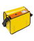 Umhängetasche für Briefordner, gelb Überschlag mit Klettverschluss