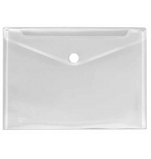 Dokumententasche Crystal 4530100, A4 quer, transparent farblos, PP-Vollkunststoff, Klettverschluss