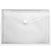 Dokumententasche Crystal 4550100, A5 quer, transparent farblos, PP-Vollkunststoff, Klettverschluss