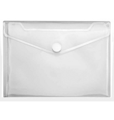 Dokumententasche Crystal 4550100, A5 quer, transparent farblos, PP-Vollkunststoff, Klettverschluss