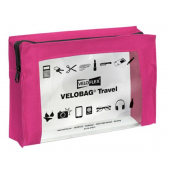 Dokumententasche VELOBAG Travel 2705371, A5, pink, PVC-Folie + Textil, Rei&szlig;verschluss