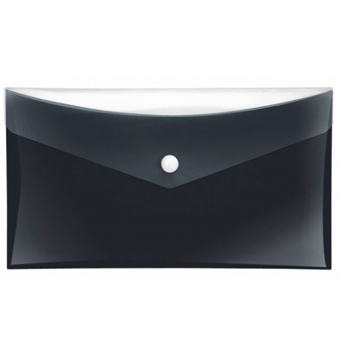 Dokumententasche Velocolor 4571180, Din Lang, schwarz, PP-Vollkunststoff, Druckknopfverschluss