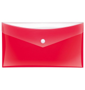 Dokumententasche Velocolor 4571120, Din Lang, rot, PP-Vollkunststoff, Druckknopfverschluss