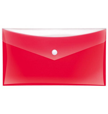Dokumententasche Velocolor 4571120, Din Lang, rot, PP-Vollkunststoff, Druckknopf